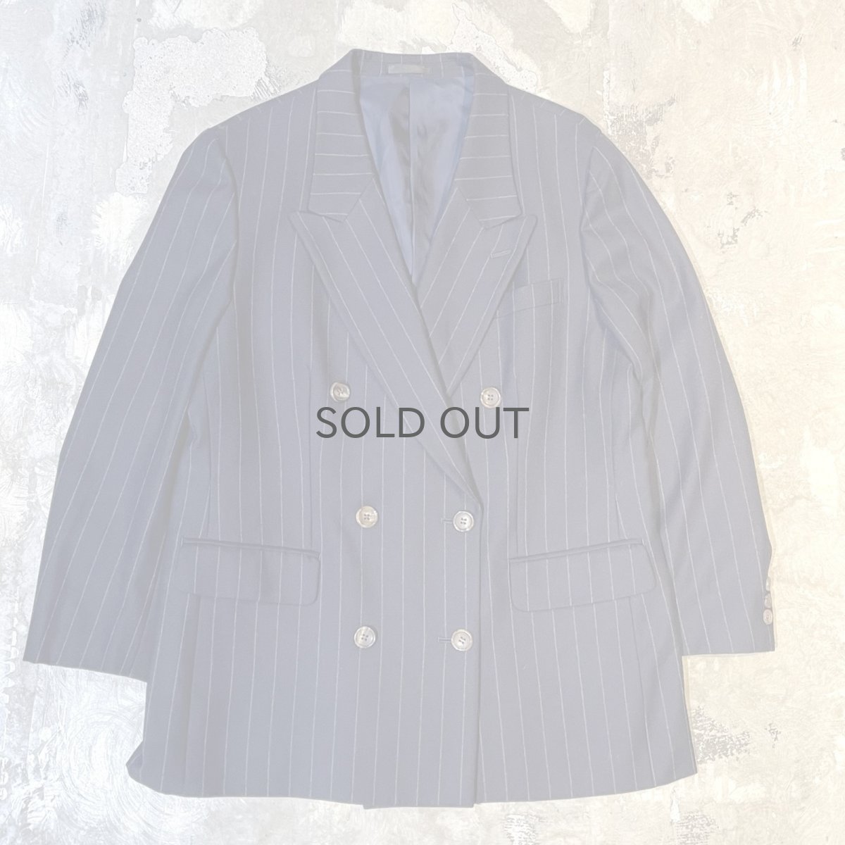 画像1: 【BURBERRY】STRIPE PATTERN DOUBLE BREASTED TAILORED JACKET / Mens L (1)