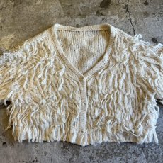 画像8: ALL OVER LOOP FRINGE LINE DESIGN KNIT CARDIGAN / Ladies M (8)