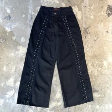 画像1: 【Wiz&Witch】"UNITED" TWO FACE LACE UP DENIM PANTS / OS (1)