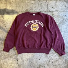 画像1: 【CHAMPION】OLD FRONT PRINTED DESIGN COLLEGE COLOR L/S SWEAT / Ladies XL / MADE IN USA (1)