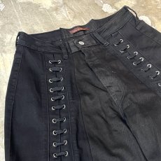 画像3: 【Wiz&Witch】"UNITED" TWO FACE LACE UP DENIM PANTS / OS (3)