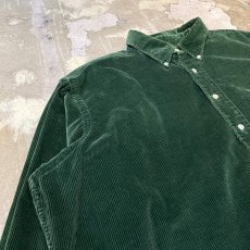 画像3: 【RALPH LAUREN】BEAR EMBROIDERY GREEN CORDUROY L/S SHIRT / Mens XXL (3)