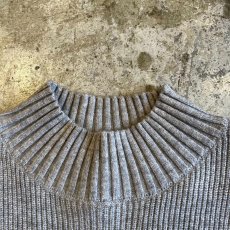 画像9: RIB×SHAGGY VOLUME SLEEVE DESIGN KNIT L/S TOPS / Ladies M (9)