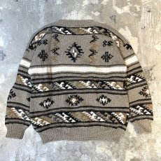 画像2: 【TIMBERLAND】NATIVE PATTERN WOOL HANDKNIT SWEATER / Mens XL (2)