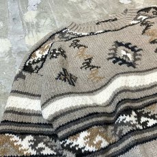 画像3: 【TIMBERLAND】NATIVE PATTERN WOOL HANDKNIT SWEATER / Mens XL (3)