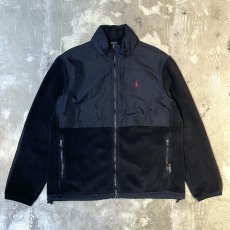 画像1: 【RALPH LAUREN】LOGO EMBROIDERY STITCH FLEECE JACKET / Mens L (1)