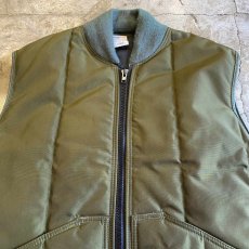 画像4: KHAKI COLOR DESIGN QUILTING ZIP UP VEST / Ladies L / MADE IN USA (4)