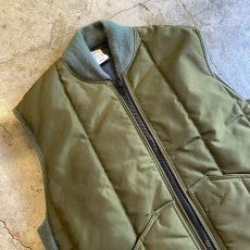 画像3: KHAKI COLOR DESIGN QUILTING ZIP UP VEST / Ladies L / MADE IN USA (3)