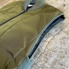 画像6: KHAKI COLOR DESIGN QUILTING ZIP UP VEST / Ladies L / MADE IN USA (6)