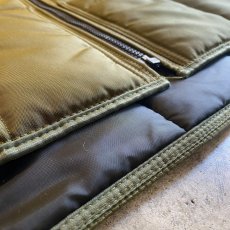 画像10: KHAKI COLOR DESIGN QUILTING ZIP UP VEST / Ladies L / MADE IN USA (10)