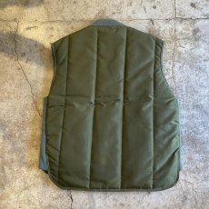 画像2: KHAKI COLOR DESIGN QUILTING ZIP UP VEST / Ladies L / MADE IN USA (2)