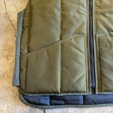 画像5: KHAKI COLOR DESIGN QUILTING ZIP UP VEST / Ladies L / MADE IN USA (5)