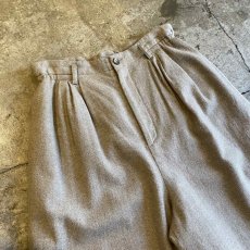 画像3: HIGH WAIST TUCK DESIGN WOOL PANTS / W26~W28 (3)