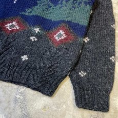 画像6: 【WOOLRICH】FRONT DUCK GRAPHIC PATTERN KNIT SWEATER / Mens XL (6)