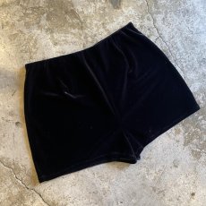 画像4: BLACK COLOR VELVET DESIGN SHORT PANTS / W28~W35 (4)