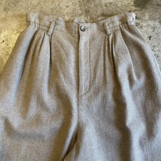 画像4: HIGH WAIST TUCK DESIGN WOOL PANTS / W26~W28 (4)