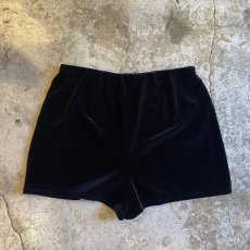 画像2: BLACK COLOR VELVET DESIGN SHORT PANTS / W28~W35 (2)