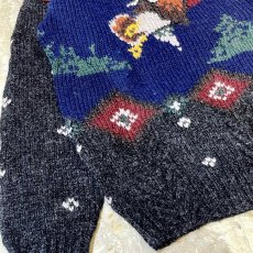 画像5: 【WOOLRICH】FRONT DUCK GRAPHIC PATTERN KNIT SWEATER / Mens XL (5)