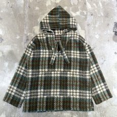 画像1: ALL OVER CHECK PATTERN KNIT HOODIE / Mens L (1)