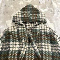 画像10: ALL OVER CHECK PATTERN KNIT HOODIE / Mens L (10)