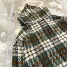 画像9: ALL OVER CHECK PATTERN KNIT HOODIE / Mens L (9)