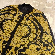 画像4: ALL OVER PATTERN BICOLOR KNIT CARDIGAN / Mens L (4)