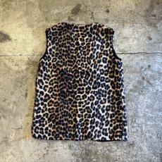 画像2: ALL OVER LEOPARD PATTERN FAUX FUR DESIGN VEST / Ladies M (2)