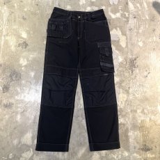 画像1: ORANGE STITCH MULTI POCKET WORK PANTS / W32 (1)