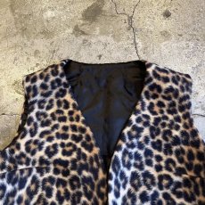 画像6: ALL OVER LEOPARD PATTERN FAUX FUR DESIGN VEST / Ladies M (6)