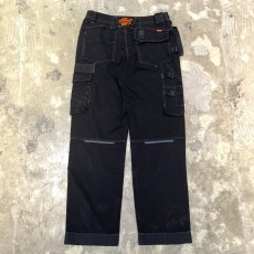 画像2: ORANGE STITCH MULTI POCKET WORK PANTS / W32 (2)