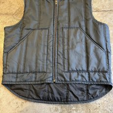 画像7: NAVY COLOR BIG DOUBLE POCKET DESIGN NYLON ZIP UP VEST / Ladies L  (7)