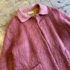 画像3: OLD PINK COLOR DESIGN MOHAIR POINT KNIT COAT / Ladies M / MADE IN SPAIN (3)