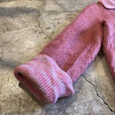 画像6: OLD PINK COLOR DESIGN MOHAIR POINT KNIT COAT / Ladies M / MADE IN SPAIN (6)