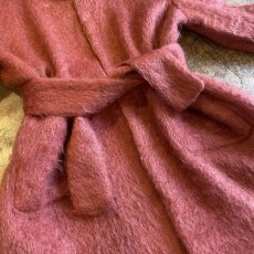 画像8: OLD PINK COLOR DESIGN MOHAIR POINT KNIT COAT / Ladies M / MADE IN SPAIN (8)