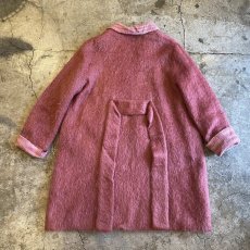 画像2: OLD PINK COLOR DESIGN MOHAIR POINT KNIT COAT / Ladies M / MADE IN SPAIN (2)