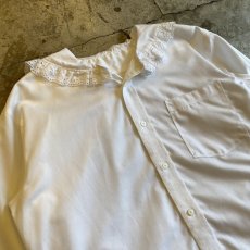 画像3: DESIGN FRILL COLLAR L/S LONG BLOUSE / Ladies L (3)