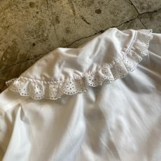 画像9: DESIGN FRILL COLLAR L/S LONG BLOUSE / Ladies L (9)