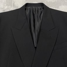 画像10: BLACK COLOR DOUBLE BREASTED TAILORED JACKET / Mens L (10)