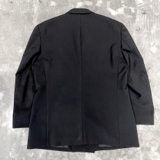 画像2: BLACK COLOR DOUBLE BREASTED TAILORED JACKET / Mens L (2)