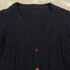 画像10: BLACK COLOR ALAN KNIT CARDIGAN / Mens XL (10)