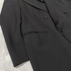 画像5: BLACK COLOR DOUBLE BREASTED TAILORED JACKET / Mens L (5)