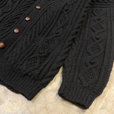 画像6: BLACK COLOR ALAN KNIT CARDIGAN / Mens XL (6)