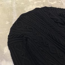 画像9: BLACK COLOR ALAN KNIT CARDIGAN / Mens XL (9)