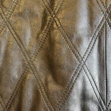 画像12: STITCH PATTERN REAL LEATHER ZIP UP VEST / Ladies L(50) / MADE IN ITALY (12)