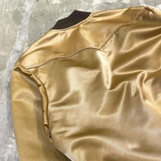 画像9: ~80's GOLD COLOR WESTERN STYLE ZIP UP JACKET / Mens L / MADE IN USA (9)