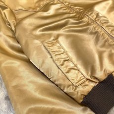 画像5: ~80's GOLD COLOR WESTERN STYLE ZIP UP JACKET / Mens L / MADE IN USA (5)