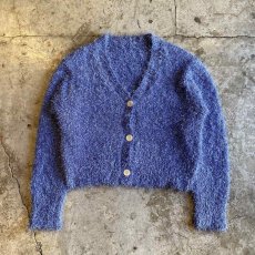 画像1: SHAGGY KNIT DESIGN GLITTER COLOR L/S CARDIGAN / Ladies M (1)