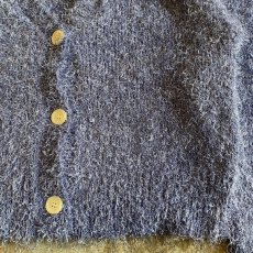 画像5: SHAGGY KNIT DESIGN GLITTER COLOR L/S CARDIGAN / Ladies M (5)