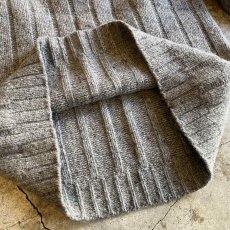 画像9: GRAY COLOR HALF ZIP DESIGN RIB DESIGN KNIT SWEATER / Ladies L (9)