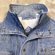 画像10: FRONT FRAP HI-NECK BOA LINER ZIP UP DENIM JACKET / Mens M(L) (10)